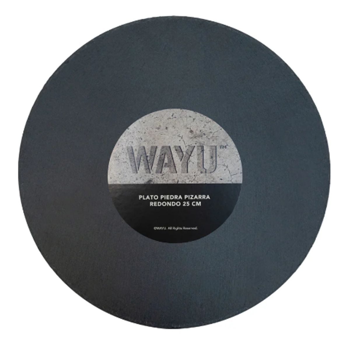 WAYU - Plato Redondo de Piedra Pizarra 25 cm Wayu Elegante