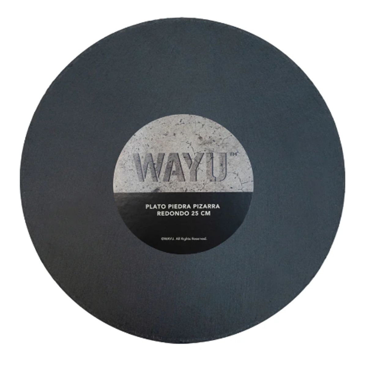 WAYU - Plato Redondo de Piedra Pizarra 25 cm Wayu Elegante