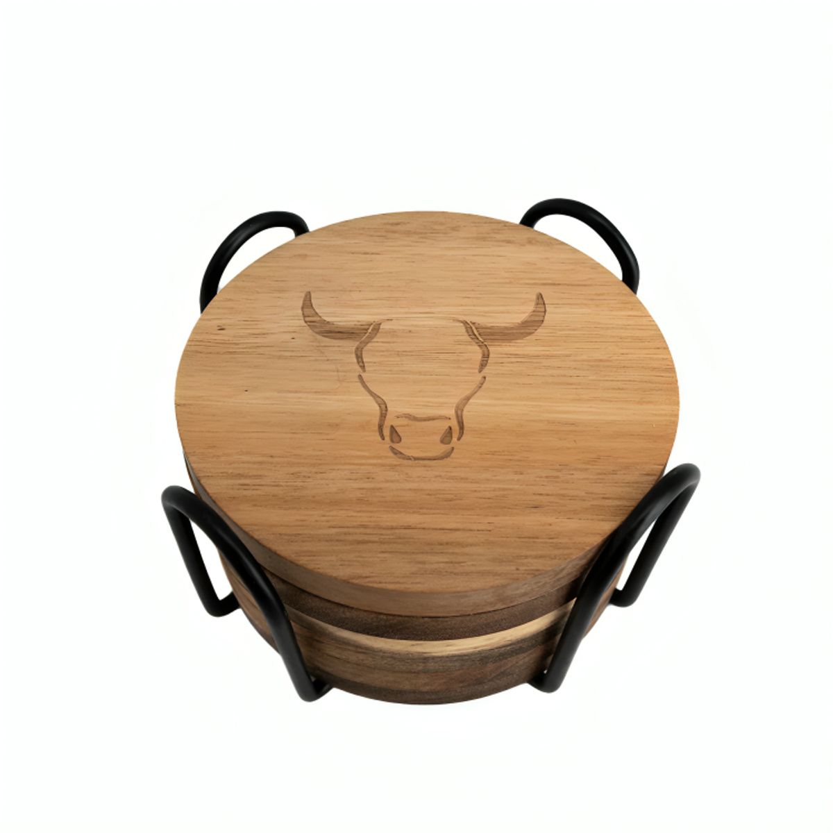 WAYU - Set 6 posavasos madera wayu