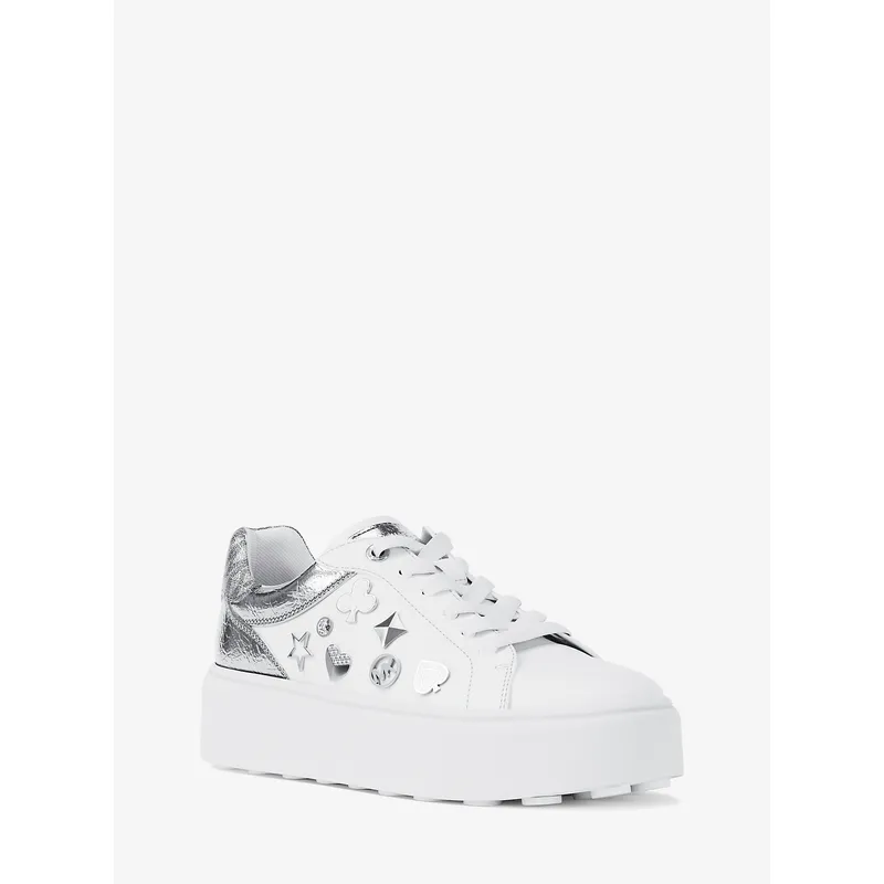 MICHAEL KORS - Zapatillas Michael Kors Romey Embellished Mixed-Media Silver