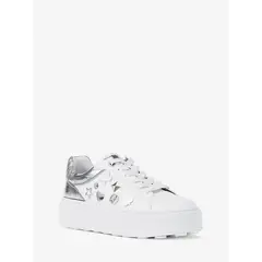MICHAEL KORS - Zapatillas Romey Embellished Mixed-Media Silver
