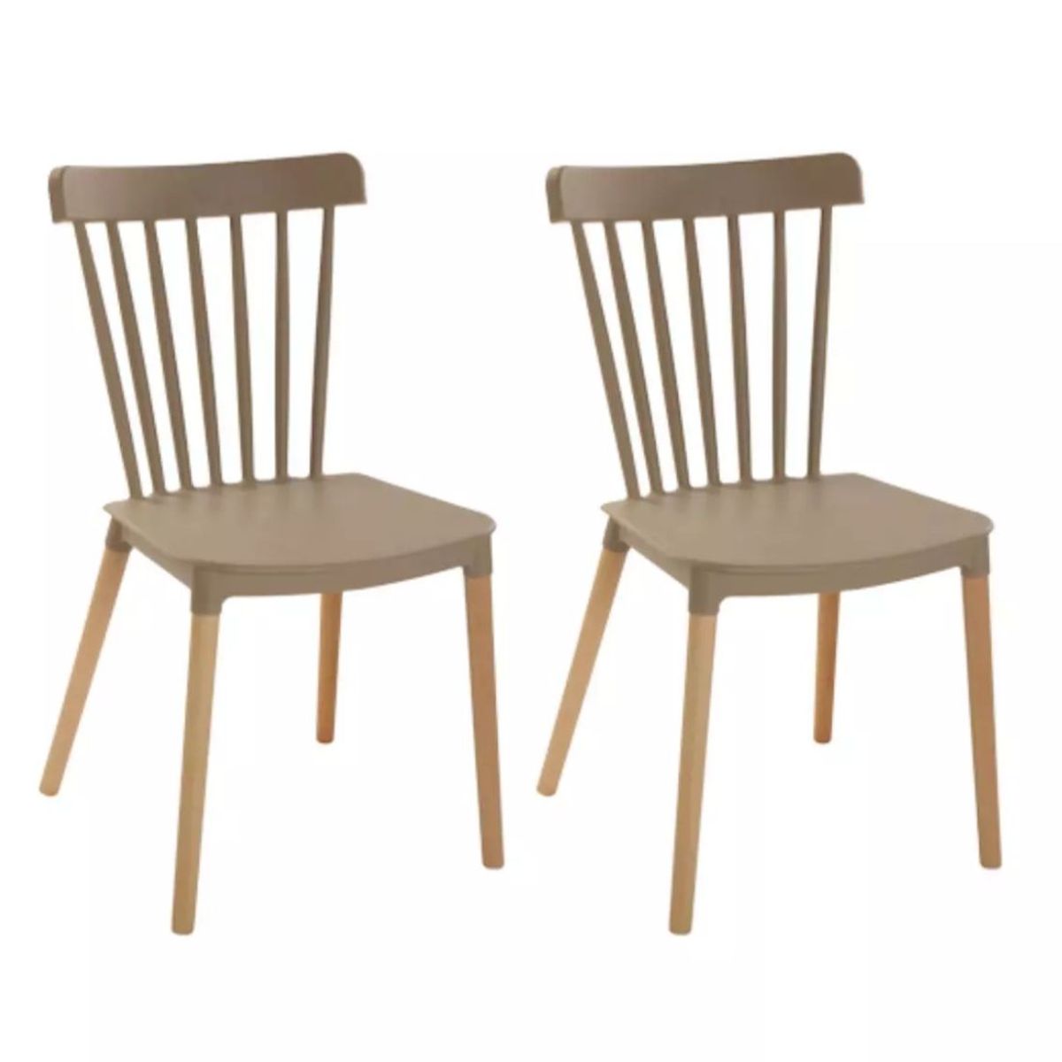 HABITA2 CHILE - Pack 2 Silla de comedor windsor de polipropileno