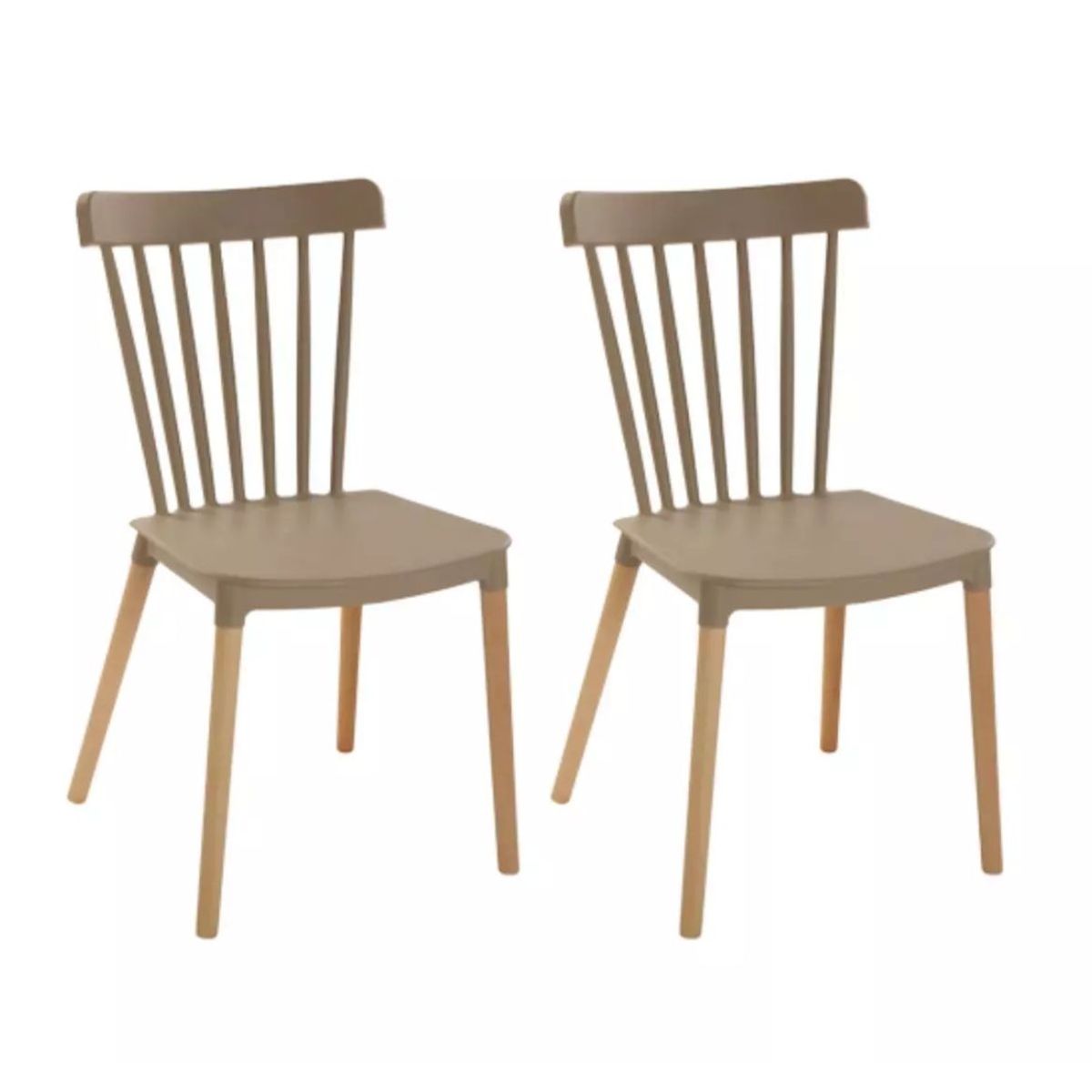 HABITA2 CHILE - Pack 2 Silla de comedor windsor de polipropileno