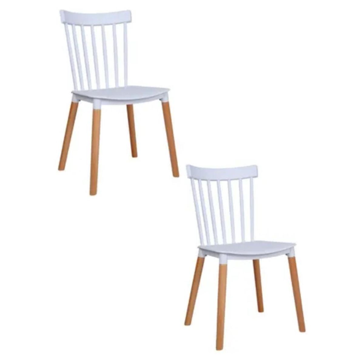 HABITA2 CHILE - Pack 2 Silla de comedor windsor de polipropileno