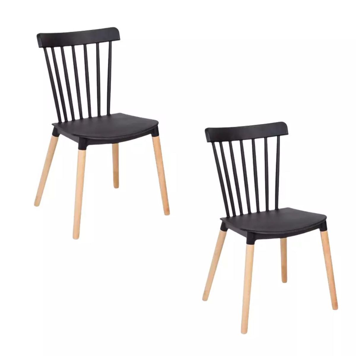 HABITA2 CHILE - Pack 2 Silla de comedor windsor de polipropileno