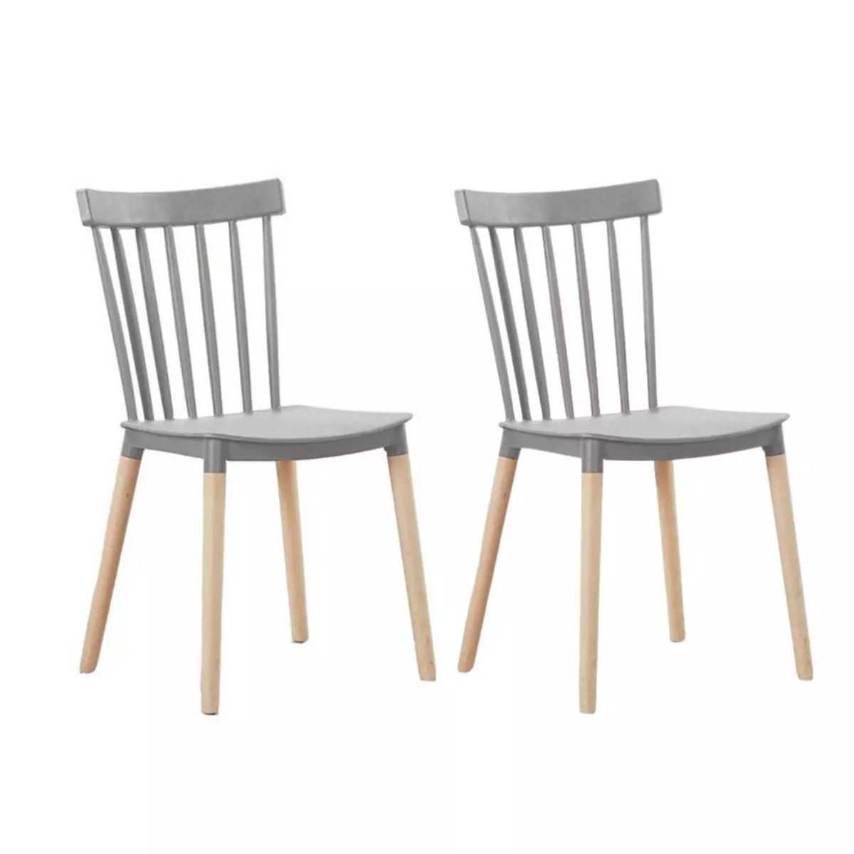 HABITA2 CHILE - Pack 2 Silla de comedor windsor de polipropileno