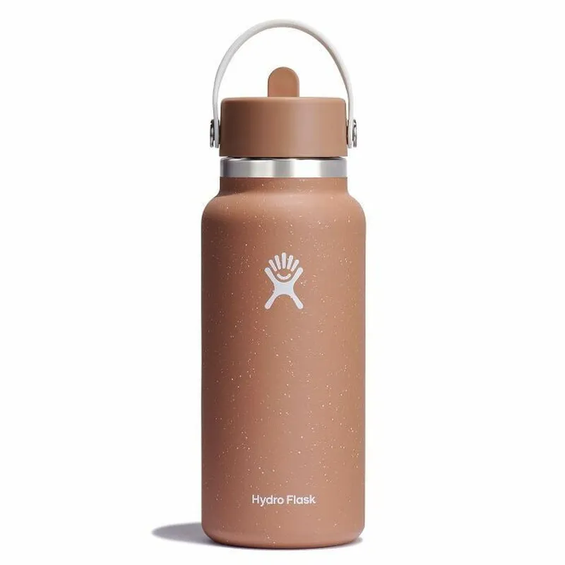 HYDRO FLASK - Botella Boca Ancha Y Bombilla 943Ml Beige Hydroflask