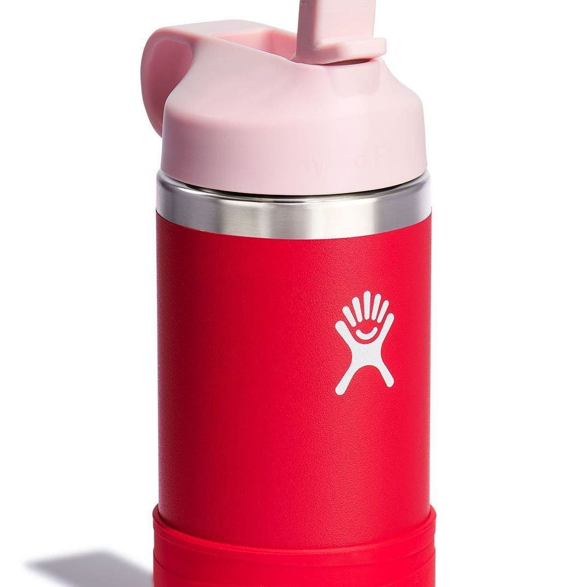 HYDRO FLASK - Botella Niños Boca Ancha Bombilla Y Funda 354 Ml Rojo