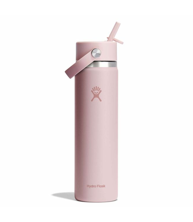 Botella Hydroflask Boca Ancha Con Bombilla 710Ml Rosado