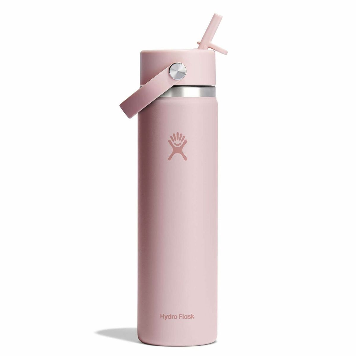 HYDRO FLASK - Botella Boca Ancha Y Bombilla 710Ml Rosado Hydroflask