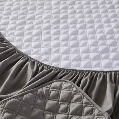 Imagen 2 del producto Cubre colchón GRIS OSCURO 2 plaza protector impermeable 2 funda de almohada