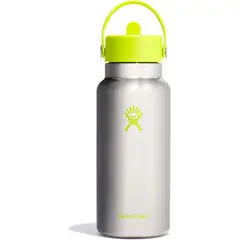 HYDRO FLASK - Botella Boca Ancha Y Bombilla 943Ml Verde Hydroflask