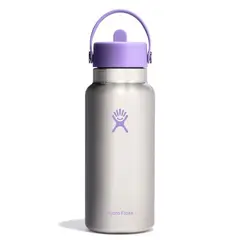 HYDRO FLASK - Botella Boca Ancha Y Bombilla 943Ml Violeta