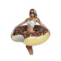 MOVI - Flotador Gigante Donut Café 120 cm – Piscina y Playa