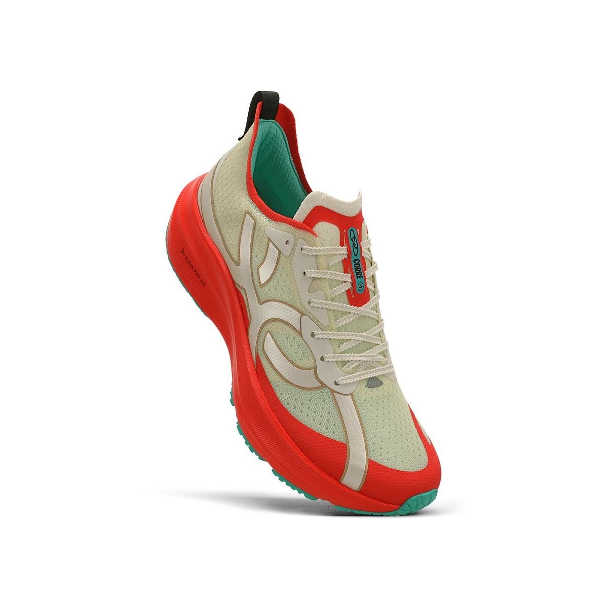 OLYMPIKUS - Zapatilla Running Hombre Corre 4 Celeste/Rojo/Arena