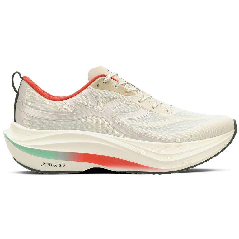 Zapatilla Running Hombre Corre TURBO Celeste/Rojo/Arena