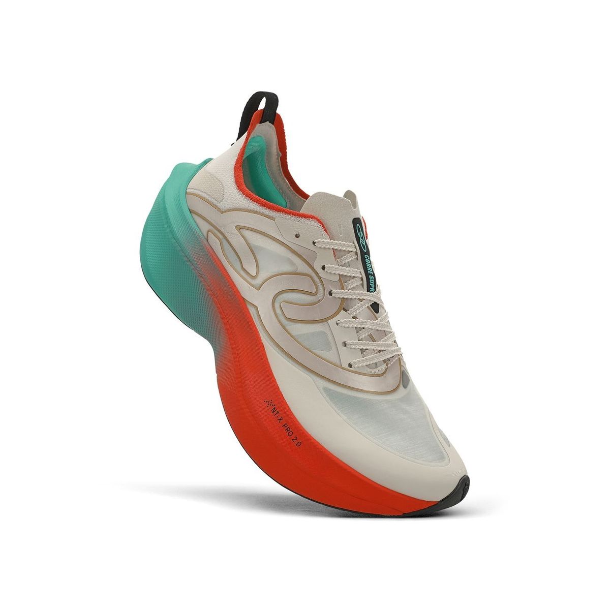 OLYMPIKUS - Zapatilla Running Mujer Corre SUPRA 2 Celeste/Rojo/Arena