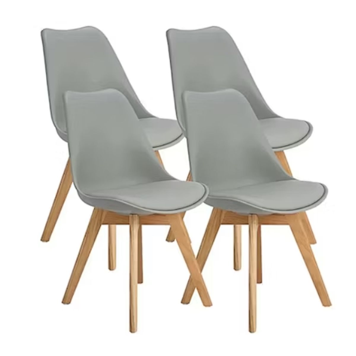 HABITA2 CHILE - Pack de 4 sillas de comedor acolchada Tulip