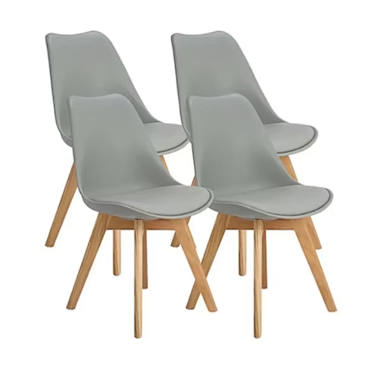 HABITA2 CHILE - Pack de 4 sillas de comedor acolchada Tulip