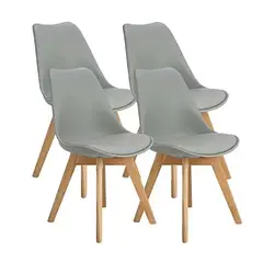 HABITA2 CHILE - Pack de 4 sillas de comedor acolchada Tulip