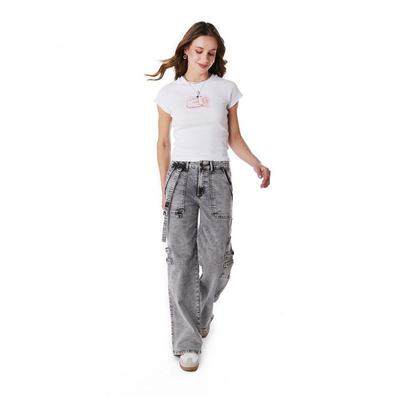 EFESIS - POLERA MILLER BABY TEE ESTAMPADA BLANCO EFESIS