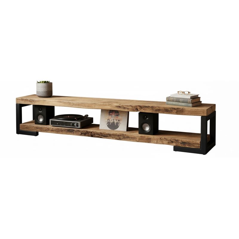 GENERICO - Rack Pacifico - Industrial Y Rustico / Roble 180 Cm Marrón