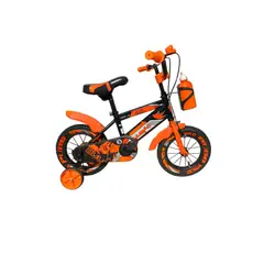 GENERICO - Bicicleta Infantil con Ruedas de Seguridad Aro 12 Naranja