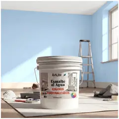 BAUM - TINETA PINTURA ESMALTE AL AGUA - 10-P CELESTE CLARO - PINTURASPROFESIONALES CHILE