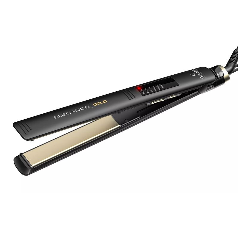 GAMA - Plancha De Cabello Gama Elegance Led Ion Gold Negro