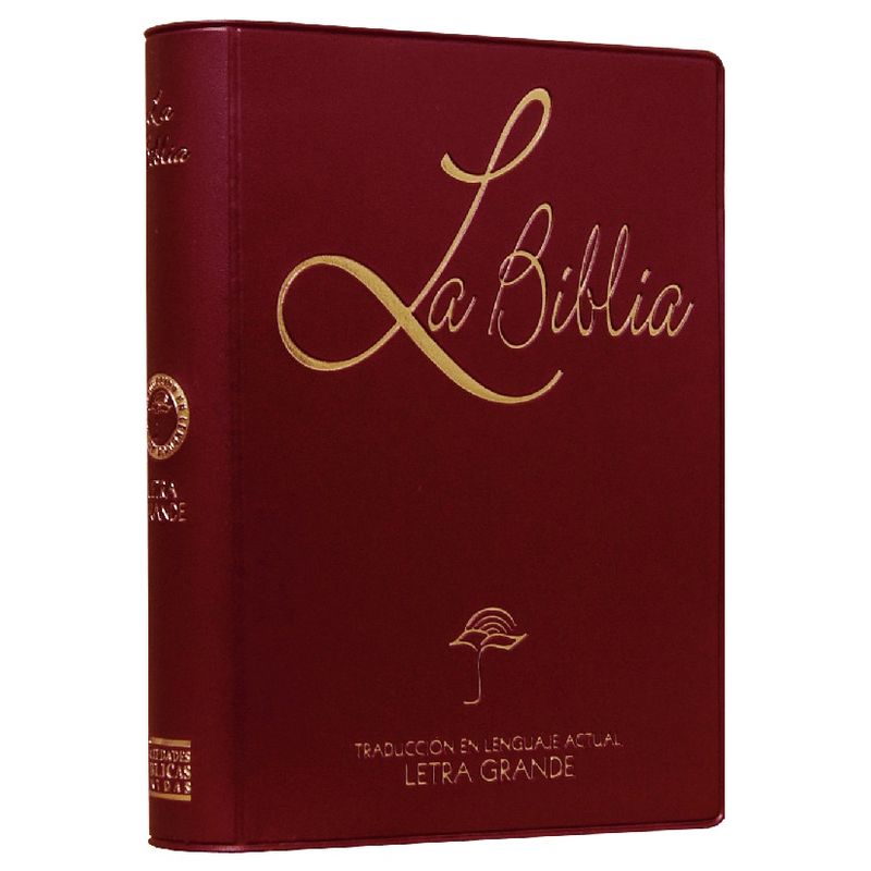 SOCIEDADES BIBLICAS UNIDAS - Biblia TLA compacta vinil color vino letra mediana 9 puntos