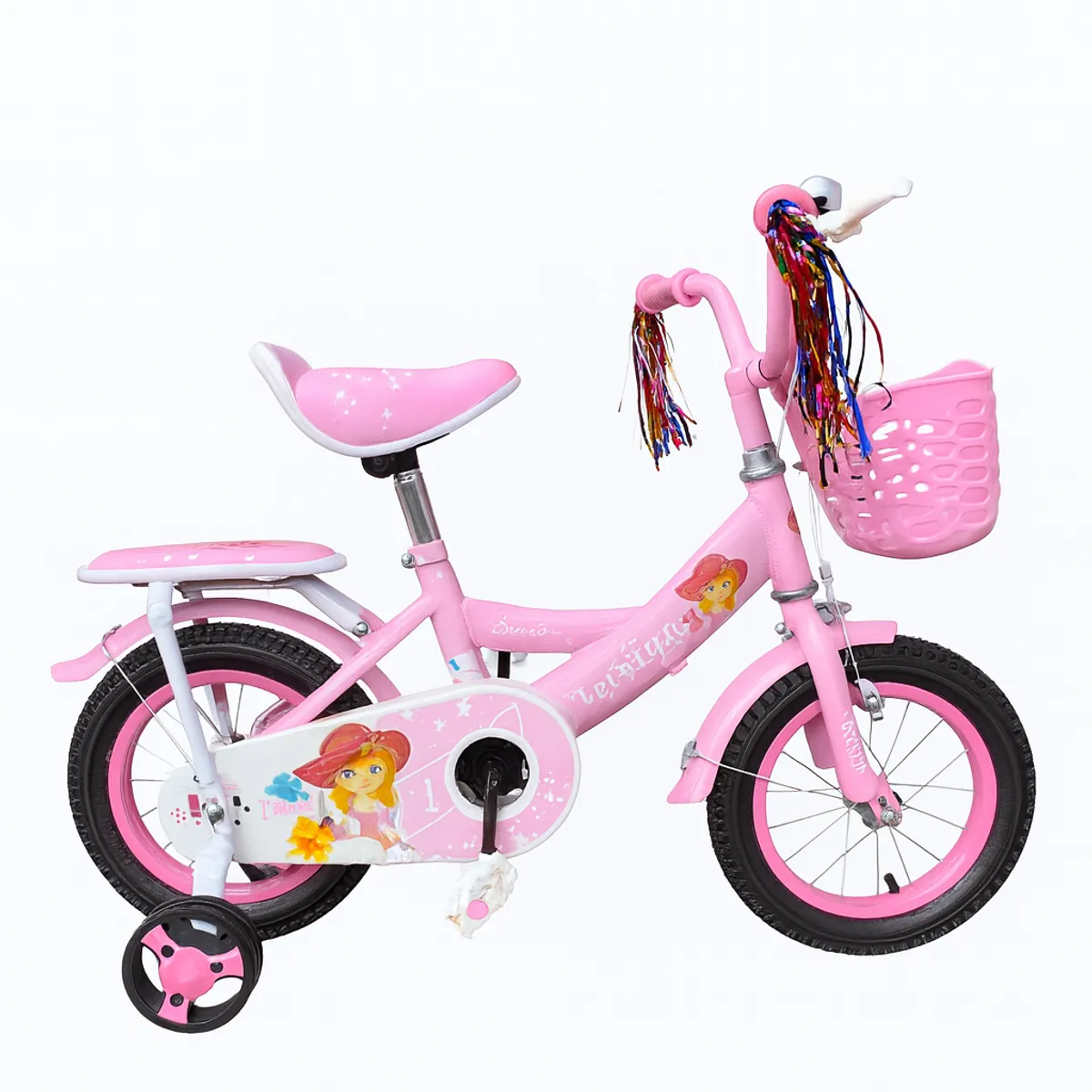 GENERICO - Bicicleta Infantil con Ruedas de Seguridad Aro 12 Rosa