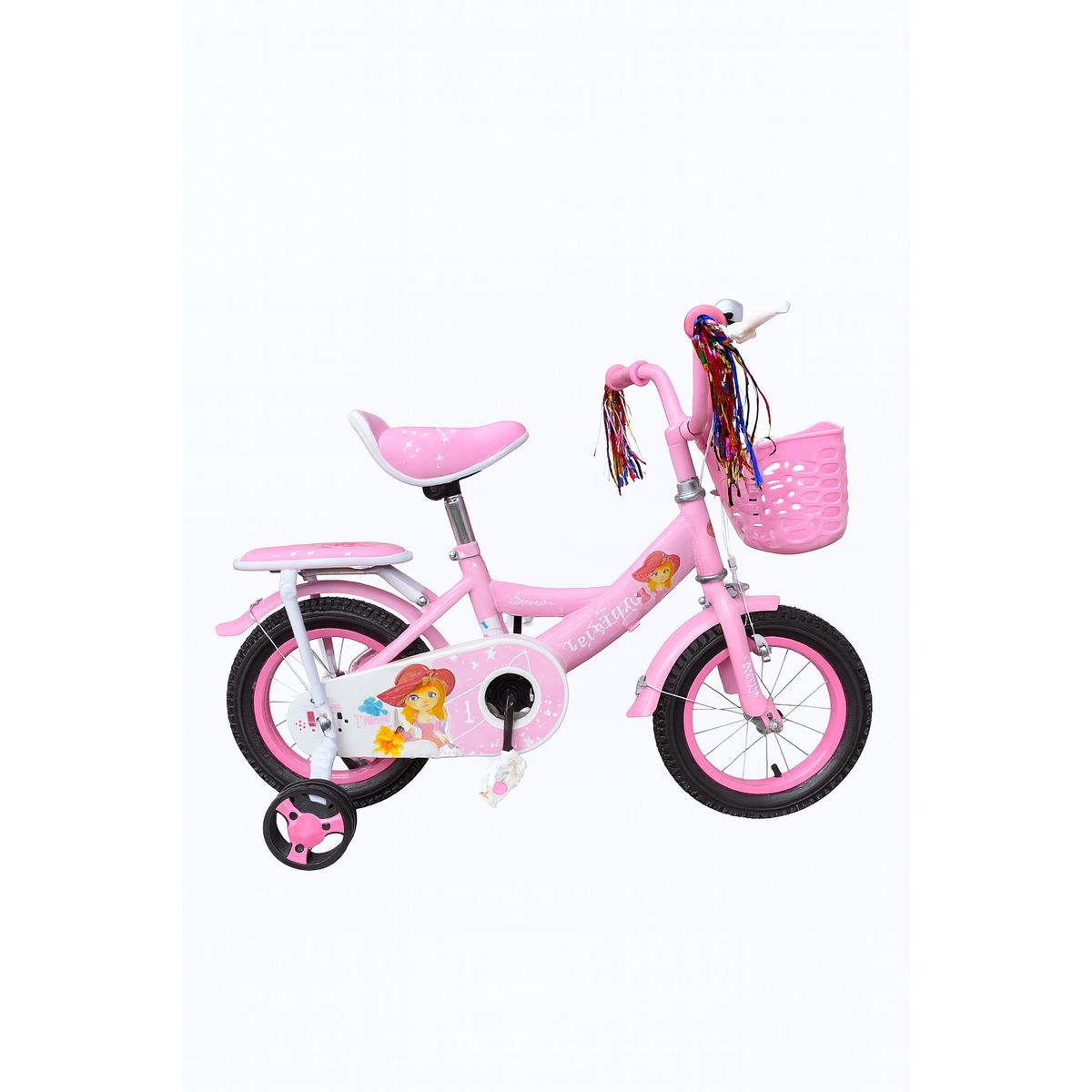GENERICO - Bicicleta Infantil con Ruedas de Seguridad Aro 12 Rosa
