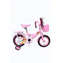 GENERICO - Bicicleta Infantil con Ruedas de Seguridad Aro 12 Rosa