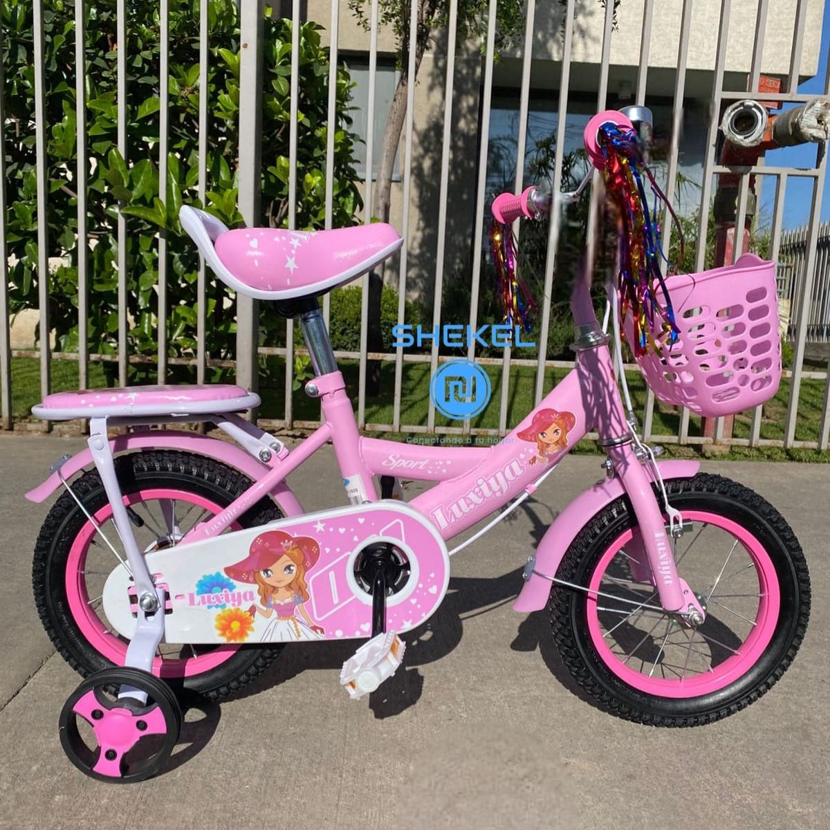 GENERICO - Bicicleta Infantil con Ruedas de Seguridad Aro 12 Rosa