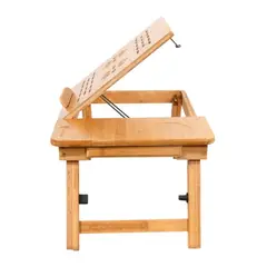 GREEN E - Mesa Plegable Madera Notebook Bambu Para Estudio Teletrabajo