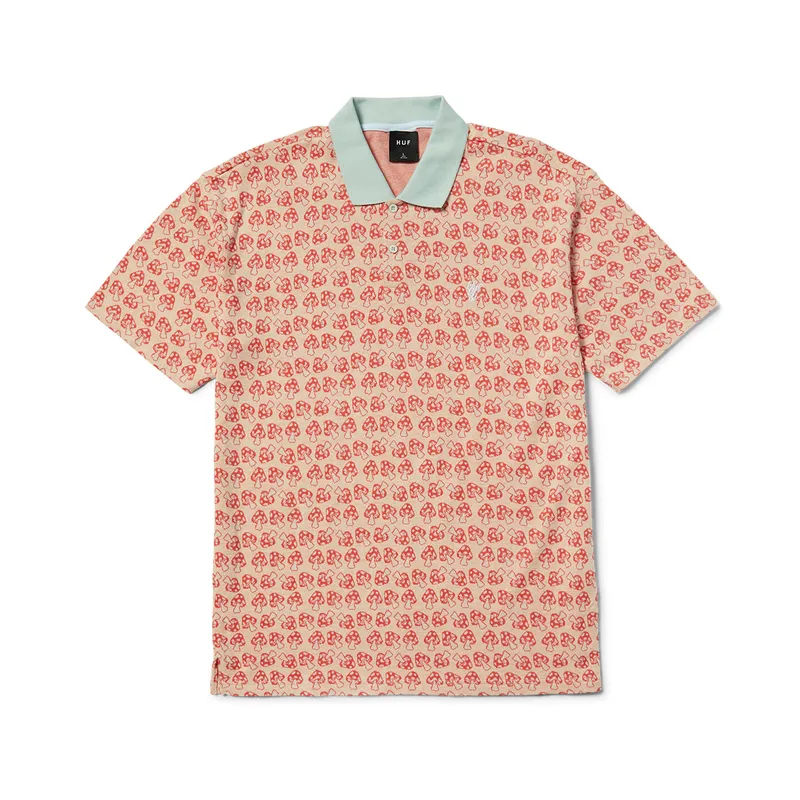 HUF - POLERA POLO HUF MICRODOSE KNIT S/S RED