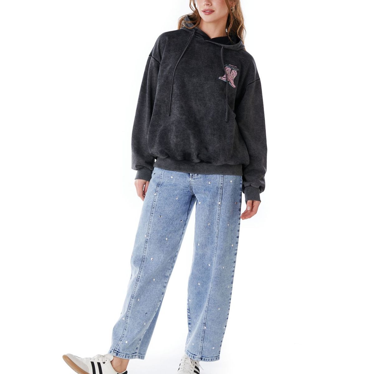 EFESIS - POLERÓN MARTI OVERSIZE C ESTAMPADO GRIS EFESIS