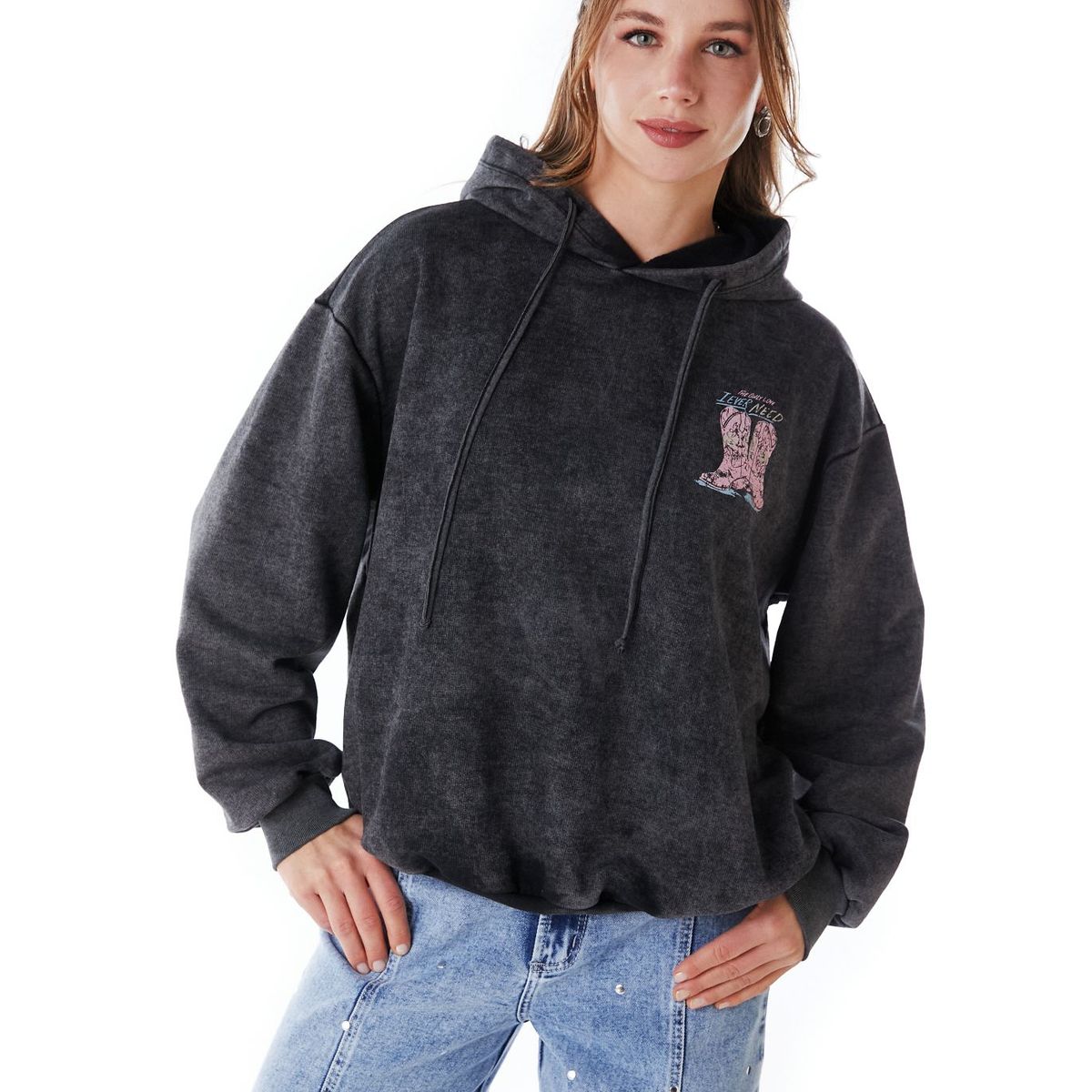 EFESIS - POLERÓN MARTI OVERSIZE C ESTAMPADO GRIS EFESIS