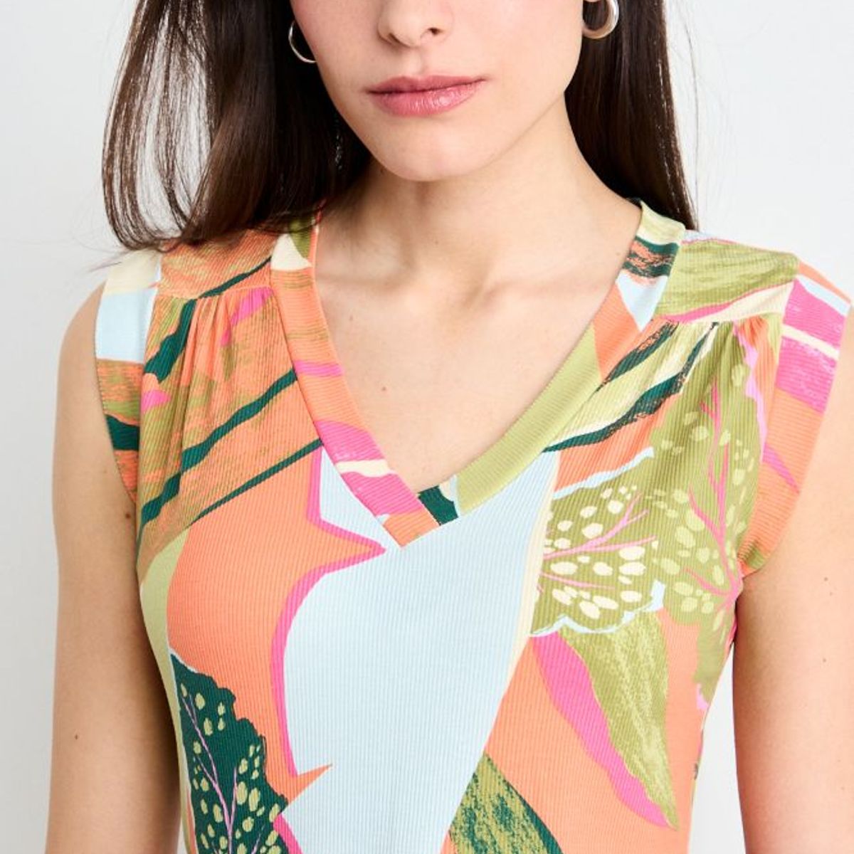 IO - Polera Sin Mangas Mujer Naranjo iO