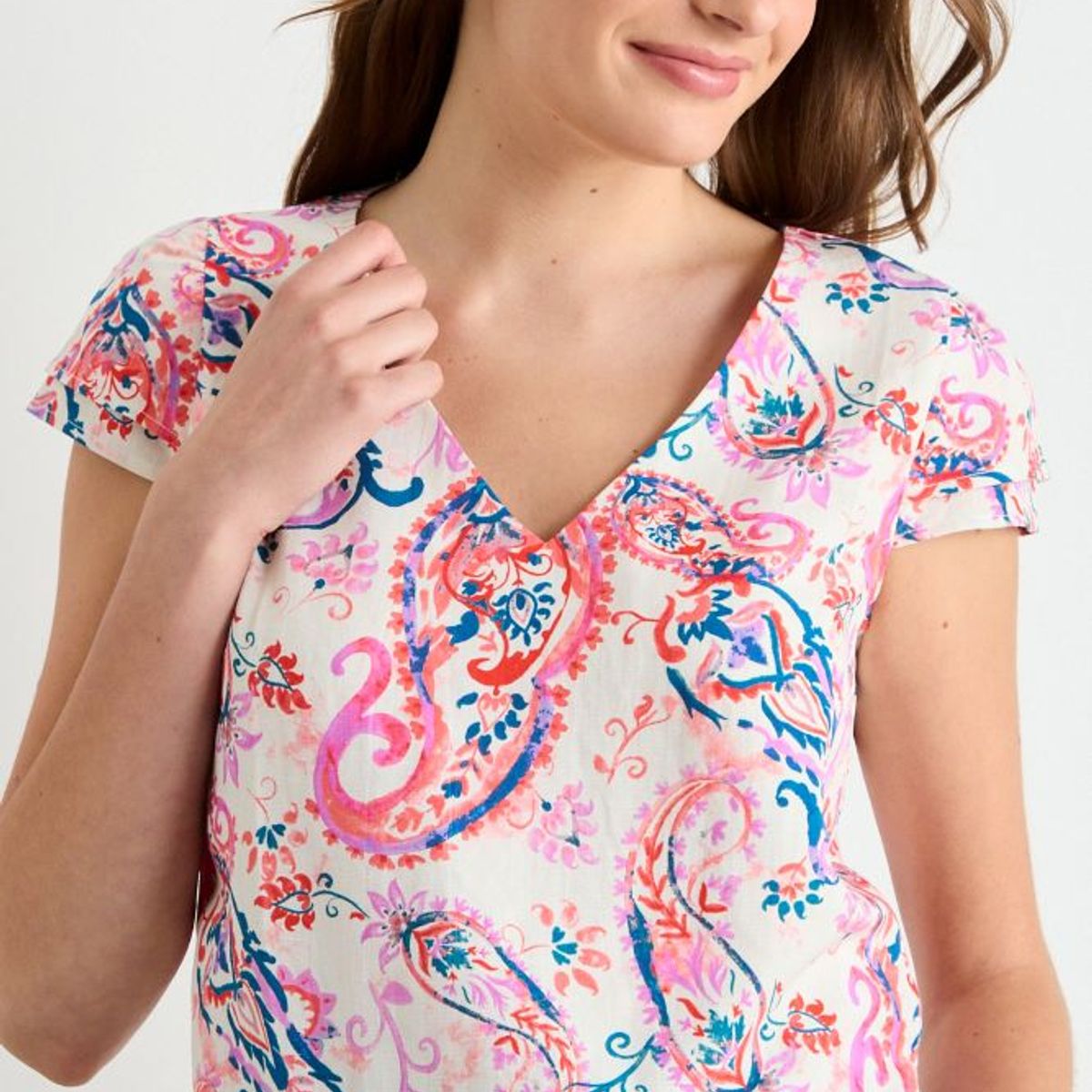 IO - Blusa Manga Corta Crudo Mujer iO