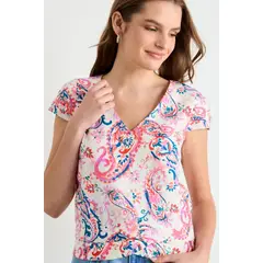IO - Blusa Manga Corta Crudo Mujer