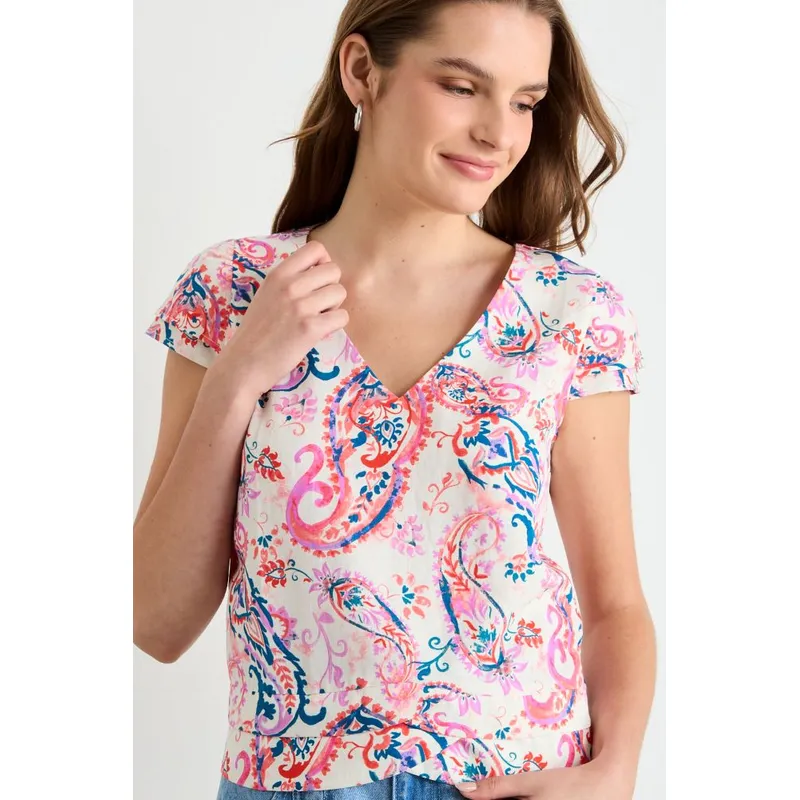 IO - Blusa Manga Corta Crudo Mujer iO