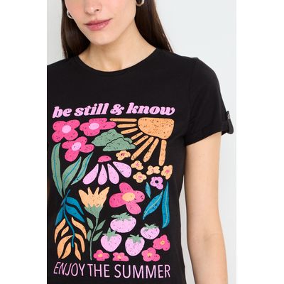 Imagen 2 del producto Polera Manga Corta Negro Mujer