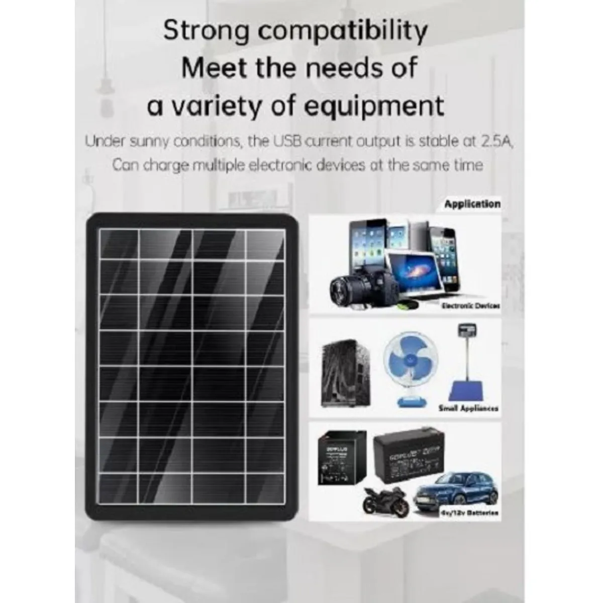 GENERICO - Panel solar portátil cargador múltiple 15W Dispositivos Móviles y Más Vendido