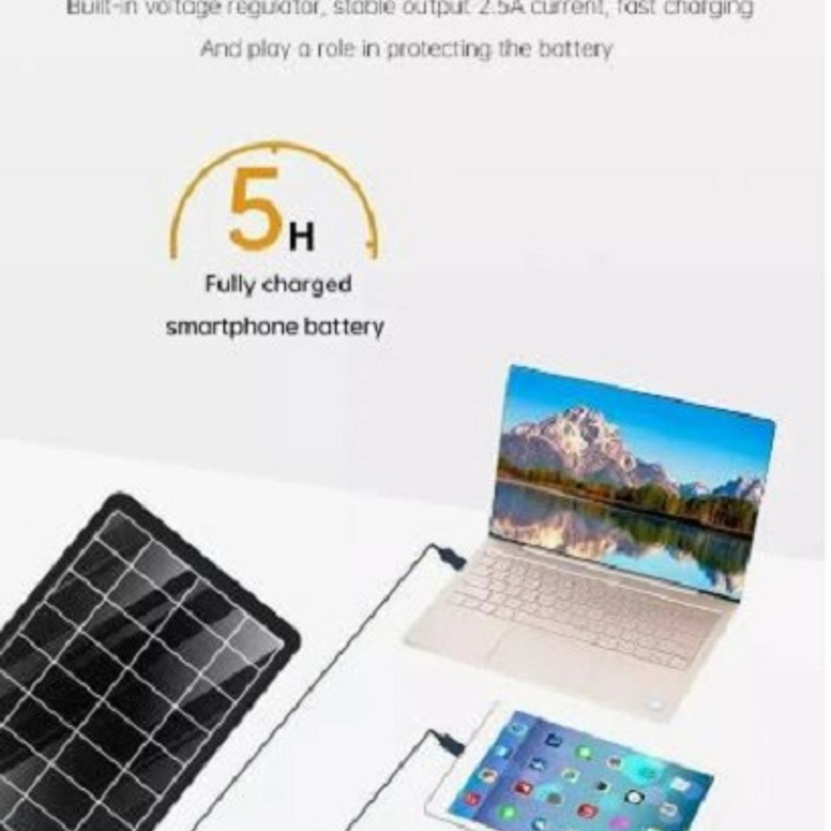 GENERICO - Panel solar portátil cargador múltiple 15W Dispositivos Móviles y Más Vendido