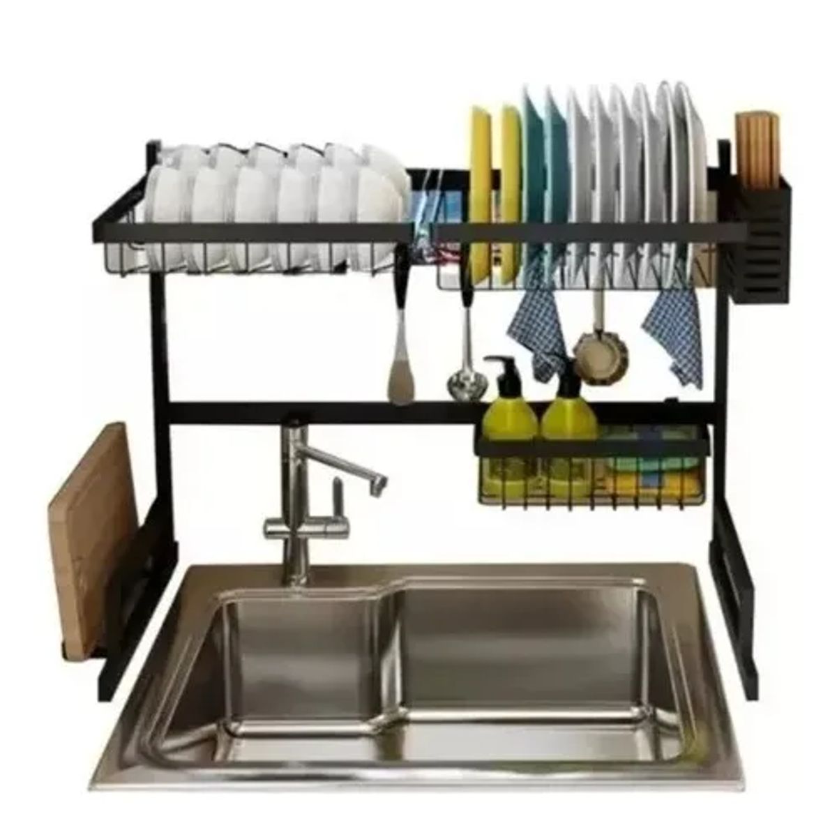 GENERICO - Estante Para Platos Acero Inoxidable Platero Escurridor 65cm