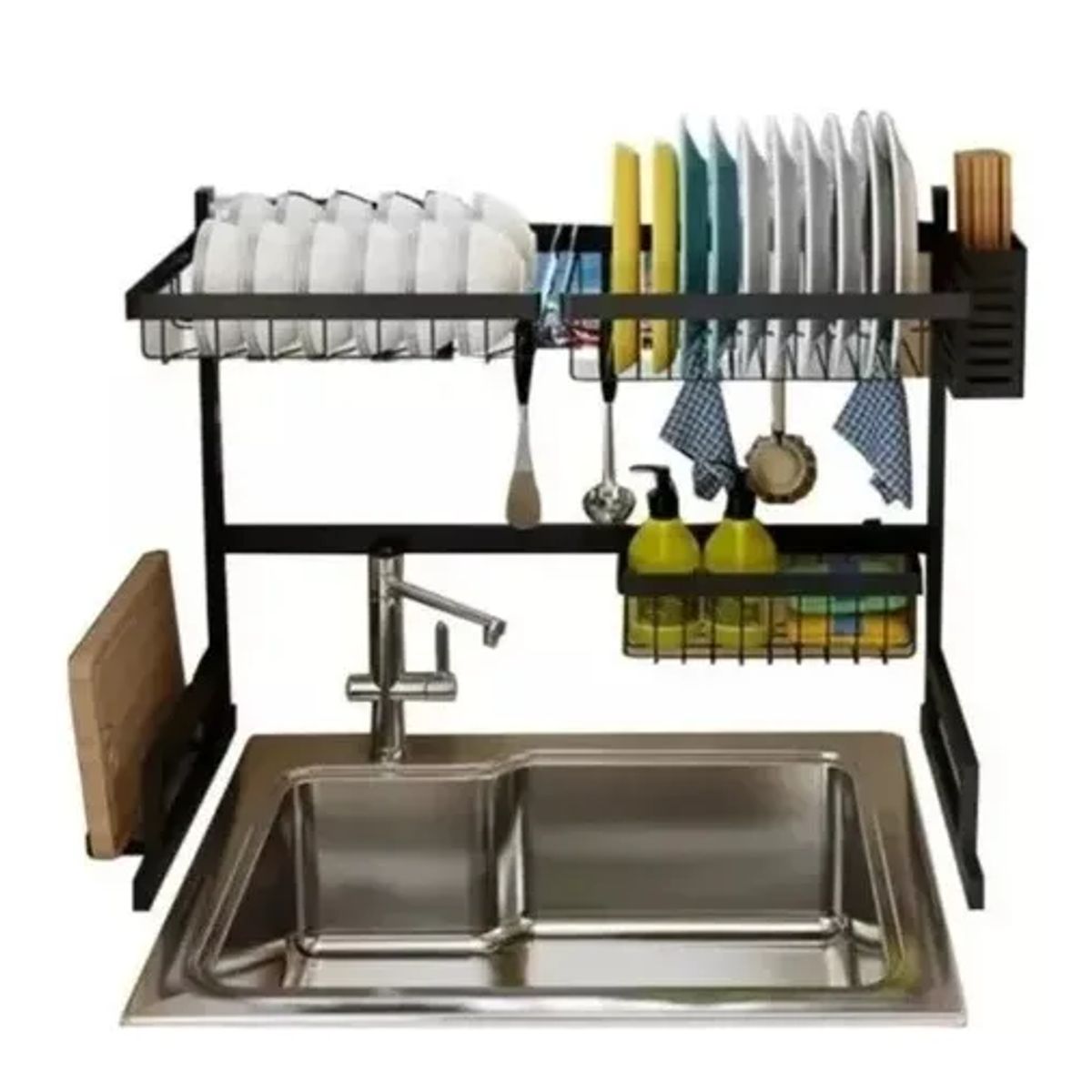 GENERICO - Estante Para Platos Acero Inoxidable Platero Escurridor 65cm