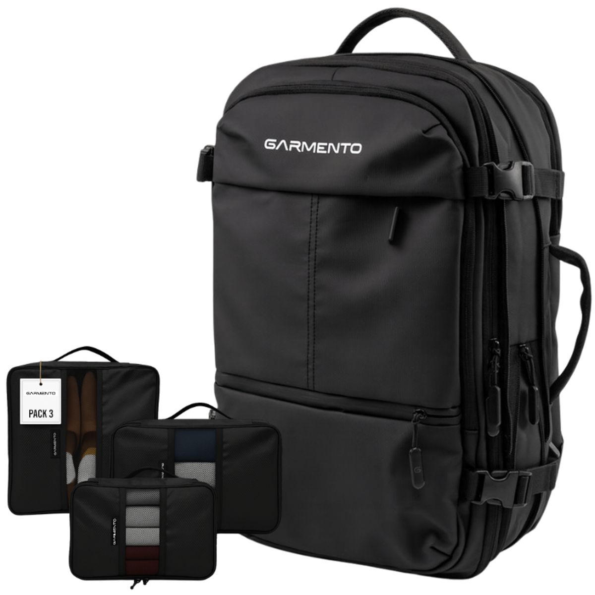 GARMENTO - Pack Mochila Garmento 32l + 3 Organizadores De Viajes