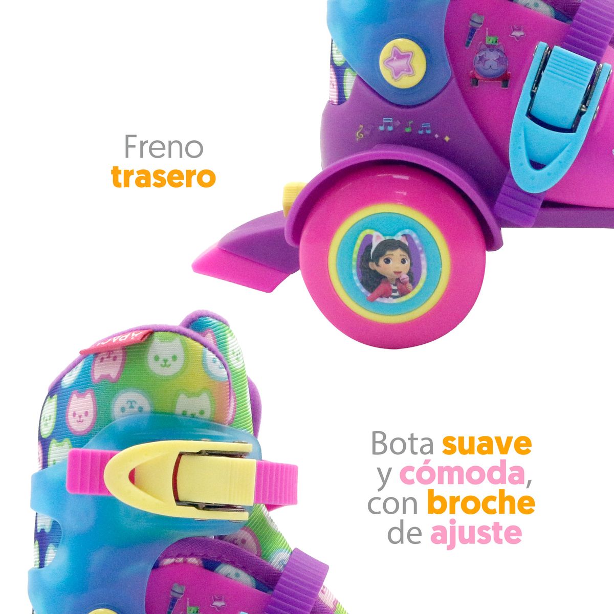 GABBYS DOLLHOUSE - Patines de niña Gabby Dollhouse Entrenamiento Ajustables T 26-29