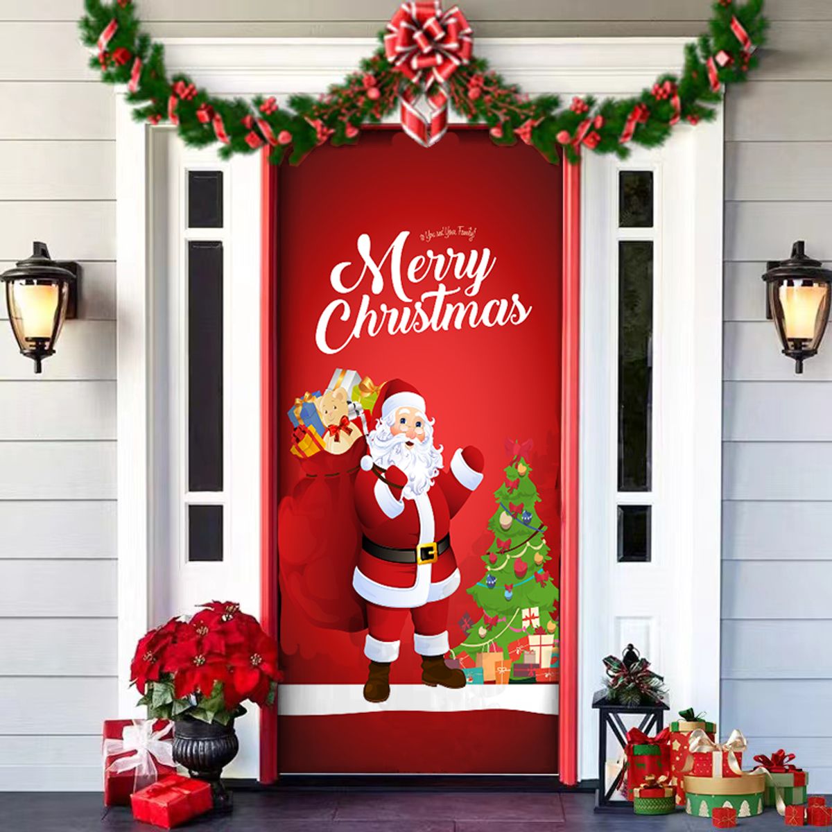 GENERICO - Funda Navidad Para Puerta Decoración Varios Modelos